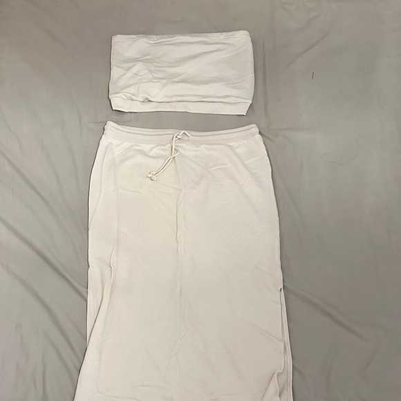 Universal Thread Cream Midi Skirt Matching Set - Picture 1 of 2